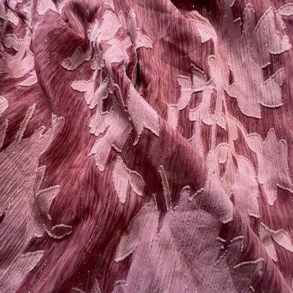 Lululs Meant to Shine Floral Jacquard Mini Dress, NWT, Size S, V Neck, Pink - Picture 10 of 11